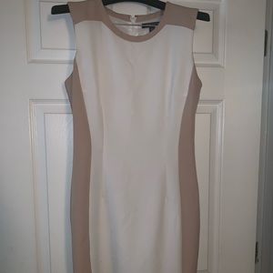 White & Khaki Business Dress